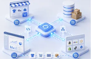 Online store connected to ERP, warehouse, finance and reporting systems