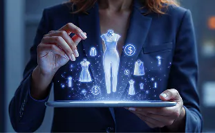Customer experience powered by AI product recommendations on a tablet