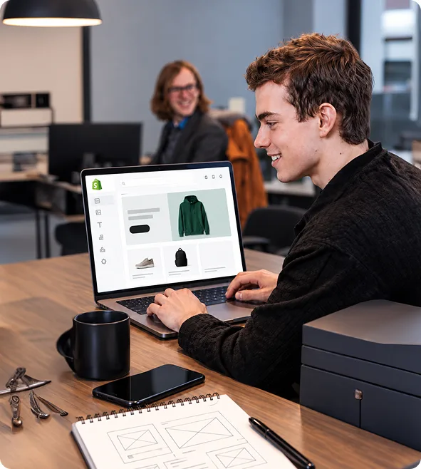 chillicommerce developer building a Shopify storefront from an agreed wireframe