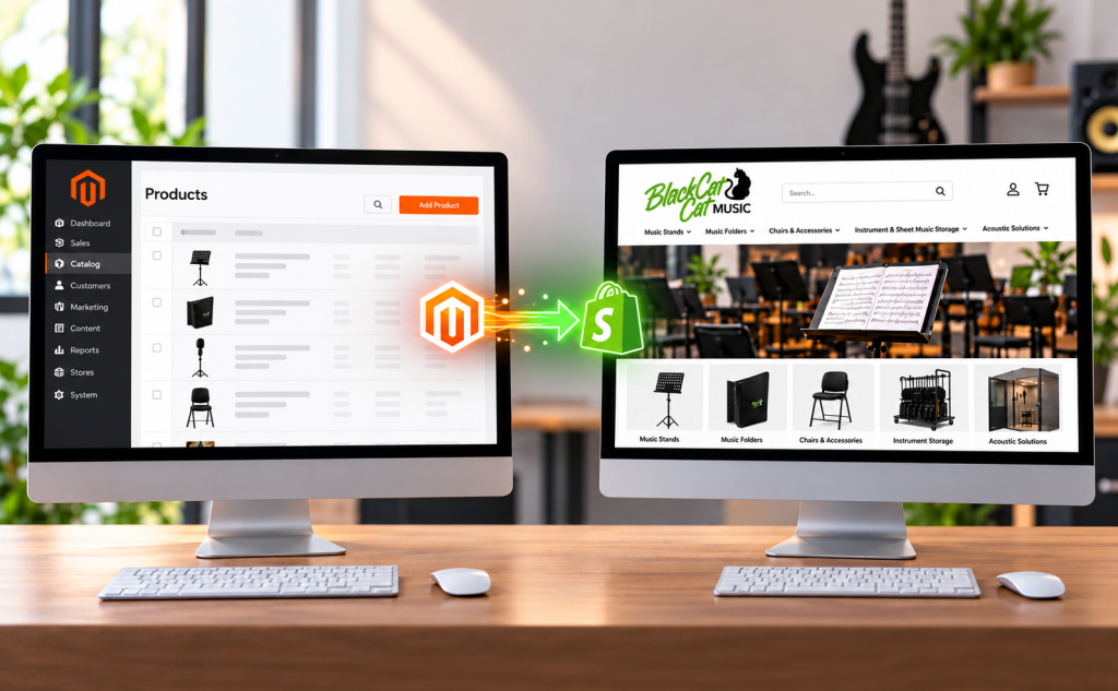How chillicommerce Migrated Black Cat Music from Magento to Shopify